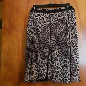 Roberto Cavali Leopard Print Skirt